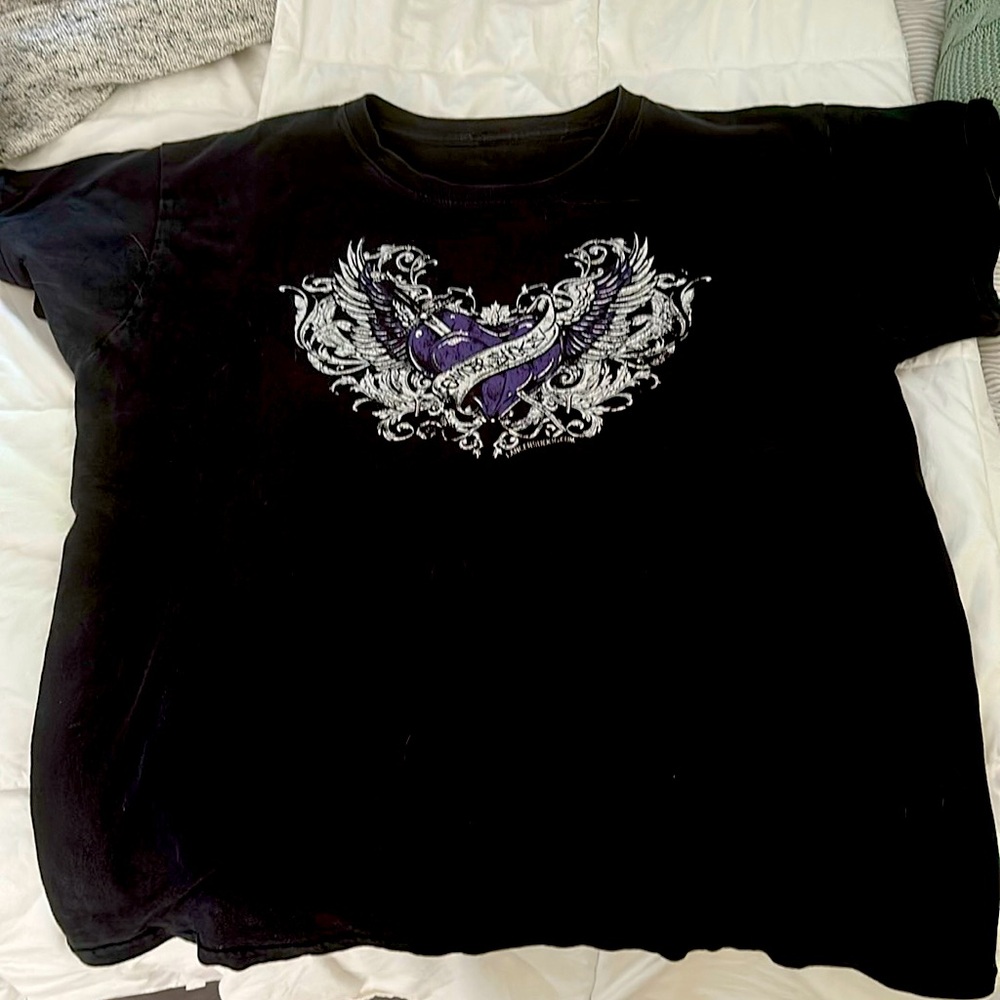 Short sleeve black cancer sucks t-shirt